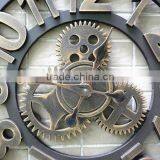 Handmade Oversized 3d Retro Rustic Decorative Luxury Art Big Gear Wooden Vintage Large Wall Clock on the Wall for Gift Most Popular thumbnail-5