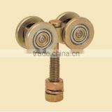 Hanging door rollers for wooden door used at a warehouse etc with other relative parts