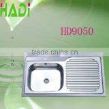 Single Bowl Sinks Stainless Steel Kitchen Sink With Drainboard HD9050 thumbnail-2