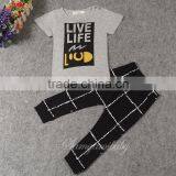 Brand Foreign Trade Children Cloth Wholesale 16073 Summer Ins Letter Child Cloth Boy Haroun Pants Suit thumbnail-1