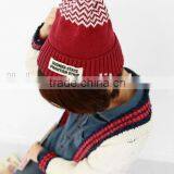 Best Selling Fashion Cute Peaked Top Wave Knitting Hats and Caps for Women thumbnail-4