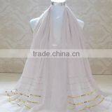 Wholesale Tassel Cotton Rhinestone Sequin Glitter Hijab thumbnail-2