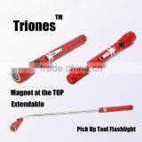 (1500404) Aluminum Alloy 3 LED Magnetic Pick Up Tool Flashlight for Auto-Used