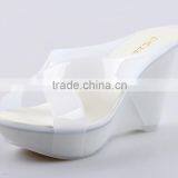 2016 Manufacturers Newest Design Crystal Straps Jelly Sandals Wedge Shoes FW16 Pvc Ladies Shoes thumbnail-4