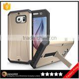 Premium Armored Tank Style Case Combo PC+TPU Kickstand Mobile Back Cover Case For Samsung Galaxy S6 With Screen Protector thumbnail-1