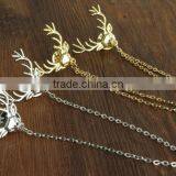 Antler Sweater Chain Clips Cardigan Clips Collar Clips Gold Sweater Guard Brooch thumbnail-4
