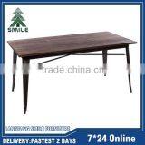 Solid Wood Top Industrial Style Metal Dining Tables for Sale thumbnail-1