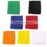 5pcs Unisex White Sportline Cotton Wrist Wrister Bracer Support Cuff Sweat Bands Terry Cloth Sweatbands Wristband thumbnail-1