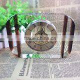 Crystal Clock Clear and Black Crystal Table Clock Customized Quality Choice