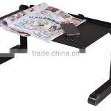 360 Degree Adjustable Portable Folding Laptop Table Stand Smart Lapdesk Vented Stand Bed Sofa Tray With Mouse Pad thumbnail-2