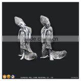 Silver Paint Female Buddha Statue Figure Of Buddha Of Crossing thumbnail-2