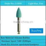 RA Shank Bullet Shape Blue Color Fine Girt Silicone Rubber Dental Polishing Product