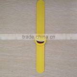 Customized Fashion Wrist Band Slap PVC Bracelet thumbnail-5