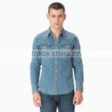 Men's Latest Casual,cool Style Long Sleeve Jeans Shirt thumbnail-2
