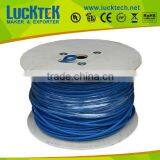 1000ft Bulk Cat6a Cable SSTP Shielded Solid In-Wall Rated (CM) 600MHz 23AWG in Blue