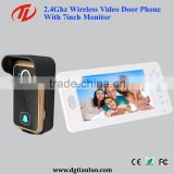 Single Home 2.4G Digital Wireless Video Intercom With Door Release