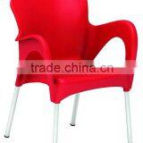 High-grade red plastic chairs without armrest
