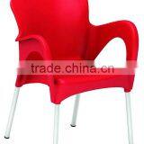 High-grade Red Plastic Chairs Without Armrest thumbnail-1