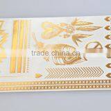 Wholesale Shiny Foil Temporary Tattoos Flash Gold Body Art Tattoos Water Transfer Fake Jewelry Tattoos Factory thumbnail-6