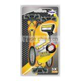 Disposable Manual Shaving Razor With Rubber Handle thumbnail-2