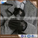 Cheap mens wool lined deerskin leather touch gloves