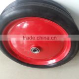 14x1.75 inch semi pneumatic rubber wheel with rib tread for material handling equipment