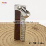 Hottest Wholesales Pendant Jewelry Koa Wood Inlay Stainless Steel Pendant With CZ