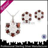 Silver Skull Pendant Jewelry, Silver Flower Pendant Necklaces thumbnail-3