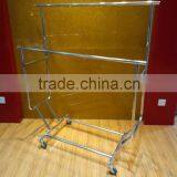 HJ-48 Double Bar Adjustable Heavy Duty Garment Display Rack