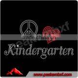 Beautiful Chain Strass Peace Love and KINDERGARTEN Teacher School thumbnail-1