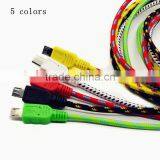 2015 Wholesale Colorful Micro Usb Cable for Blackberry/HTC/Samsung,2M 6FT Fabric Nylon Braided Micro Usb Cable(white) thumbnail-2