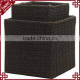 Nanning S&D Customerized Black Color Plastic Rattan Woven Square Garden Decorations Tall Potato Planter thumbnail-2