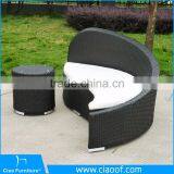 China Yin Yang Furniture Rattan Lounge Chair In S Shape Sofa Bed CF726 thumbnail-5