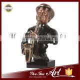 Play Jazz Saxophonist Bronze Man Staue thumbnail-1