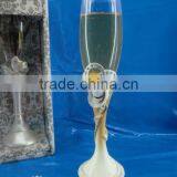 2014 Hot Selling Wedding Toasting Flutes Champange Glass Cowboy Figurine thumbnail-1