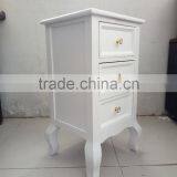White Three Drawers Wooden Cabinet for Living Room Furnitures thumbnail-2