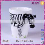 3d Ceramic Hippopotamus Shape Animal Mug thumbnail-2