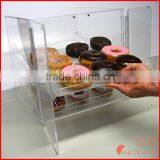 2 Trays Acrylic Pastry&Donut Display Display Case With Magnetic Door thumbnail-2