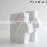 Office Display Wholesale Carrara Marble Bookends Abstract Sculpture Bookends Contemporary thumbnail-4