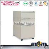 Light Blue Office Filing Cabinet Metal Mobile Filing Cabinet With 3 Drawer thumbnail-4