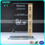 Glass Crystal Blue Super Star Awards Trophy With Blank Black Base For Customized thumbnail-5