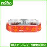 Melamine Pet Face & Feet Printed High Quality Plastic Twin Pet Bowl thumbnail-1