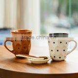 White Ceramic Coffee Mug With Dot thumbnail-2