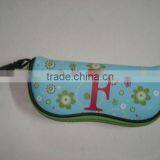 Flower Printed Neoprene Glasses Case/Zipper Gift Pencil Bag thumbnail-1