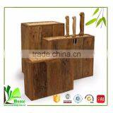 High End Bamboo Kitchen Knife Set With Slotted Bamboo Block thumbnail-3