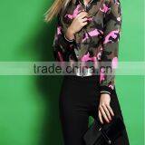 Guangzhou Clothing Women Camouflage Jacket Ladies Bomber Jacket Wholesale thumbnail-2