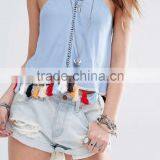 Cami Festival Top With Tassle Hem Fashion Clothing 2016 thumbnail-3