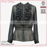 Factory New Fashion Sexy Women See Through Blouses thumbnail-1