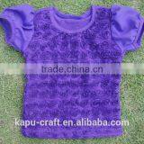 Wholesale Baby Clothes Blue Rosettes Baby Tank Tops Pettitop Ruffle Shirts Toddler thumbnail-4