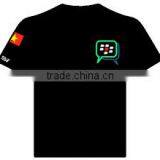 Customize Logo t Shirt, Back Color T-shirt,100% Cotton, Silk Green Printing thumbnail-3